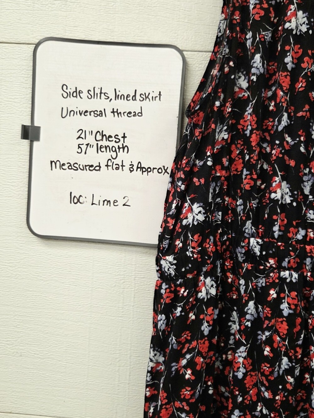 Universal Thread Black Floral Maxi Dress Large - Picture 7 of 8